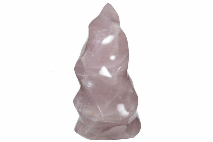 Tall, Polished Rose Quartz Flame - Madagascar #212398